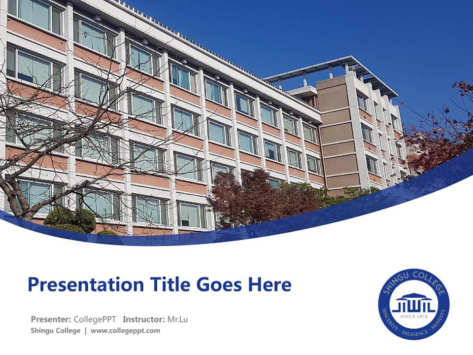 Shingu College Course/Courseware Creation PPT Template4:3 ratio PPT effect preview image5