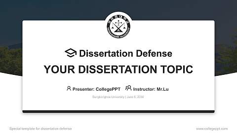 Sungkonghoe University Graduation Thesis Defense PPT Template