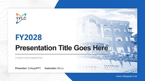 Youngnam Foreign Language College Academic Presentation/Research Findings Report PPT Template