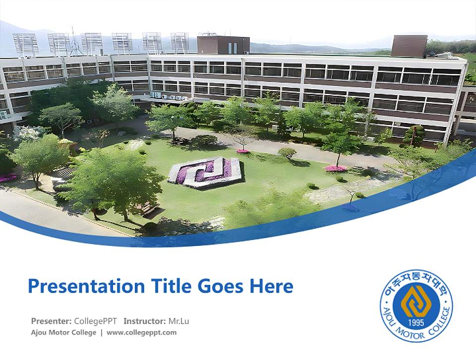 Ajou Motor College Course/Courseware Creation PPT Template4:3 ratio PPT effect preview image5