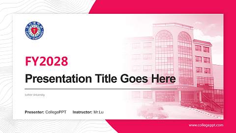Luther University Academic Presentation/Research Findings Report PPT Template