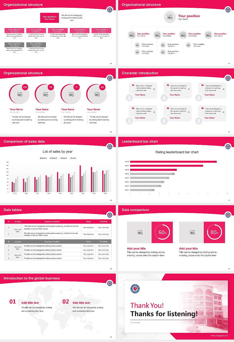 Luther University Academic Presentation/Research Findings Report PPT Template16:9 ratio PPT effect preview image4
