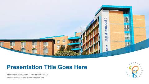 Korea Polytechnic V Gimje Course/Courseware Creation PPT Template