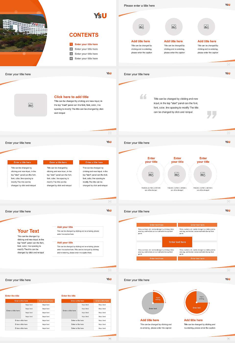 Youngsan University Course/Courseware Creation PPT Template16:9 ratio PPT effect preview image2