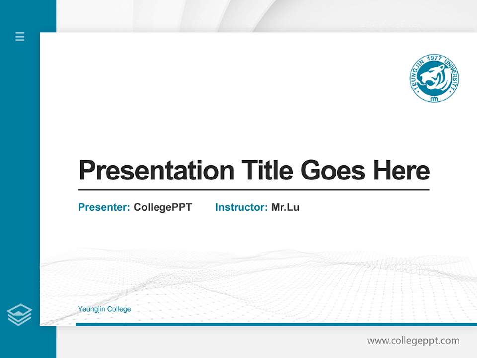 Yeungjin College Thesis Proposal/Graduation Defense PPT Template4:3 ratio PPT effect preview image5