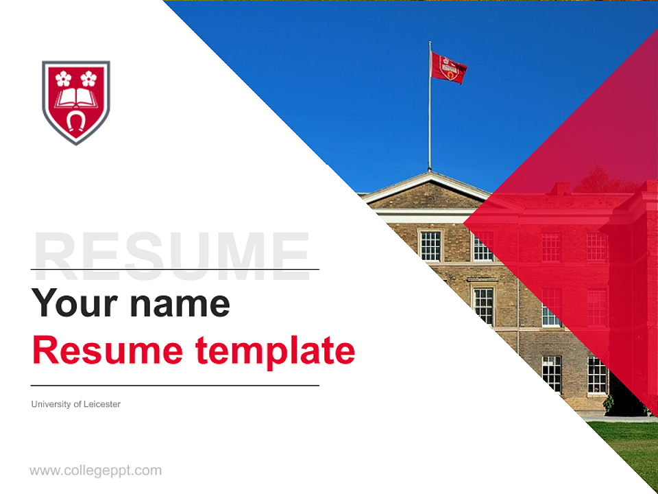 University of Leicester Resume PPT Template_Slide preview image1