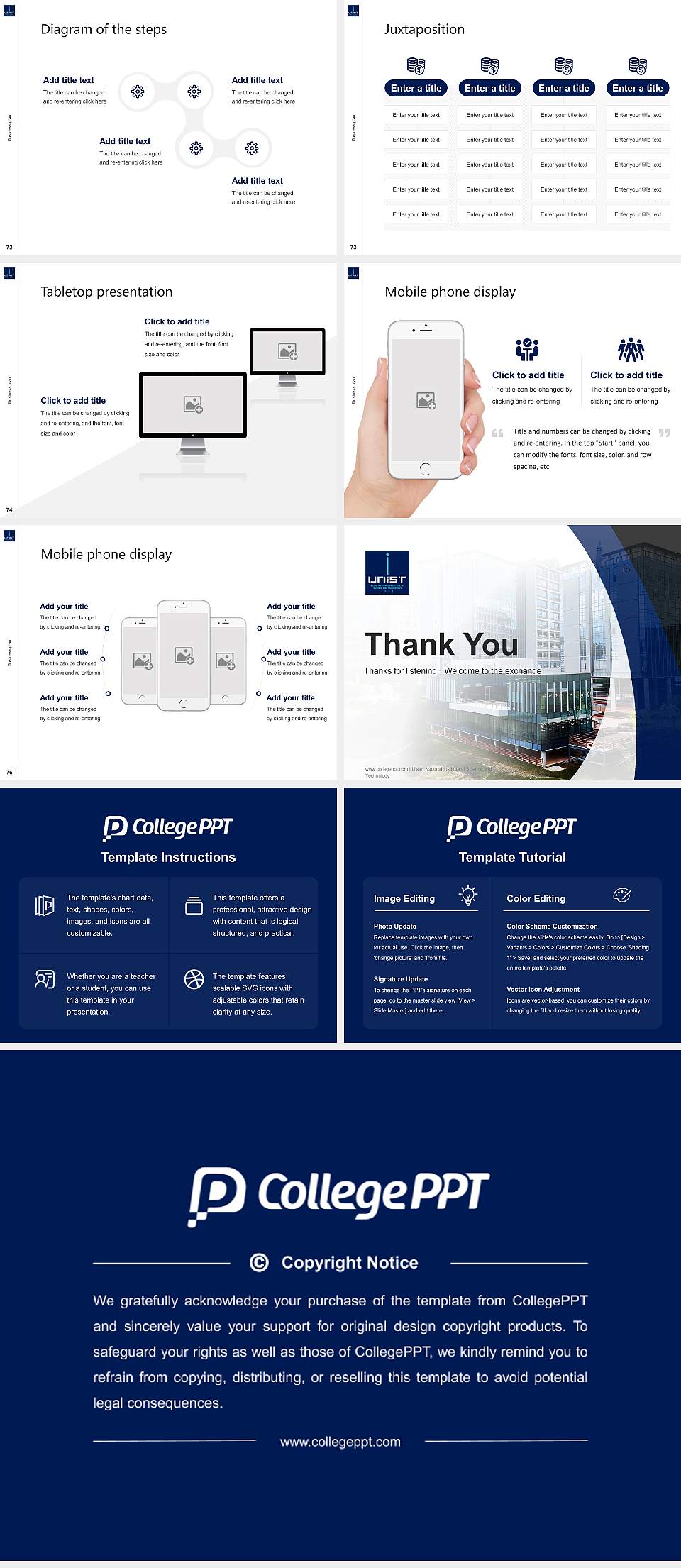 Ulsan National Institute of Science and Technology Competition/Entrepreneurship Contest PPT Template4:3 ratio PPT effect preview image9