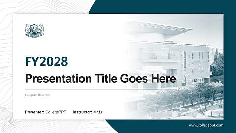 Kyungnam University Academic Presentation/Research Findings Report PPT Template