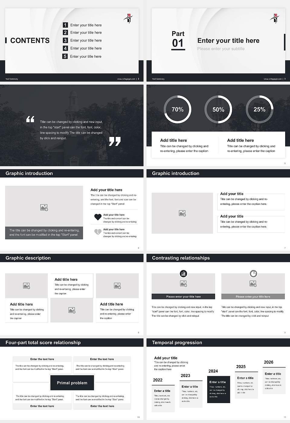 Yaeil Seminary Thesis Proposal/Graduation Defense PPT Template16:9 ratio PPT effect preview image2