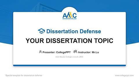 Aichi Mizuho College Graduation Thesis Defense PPT Template