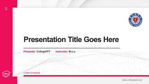 Luther University Thesis Proposal/Graduation Defense PPT Template