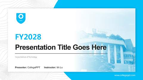 Yeojoo Institute of Technology Academic Presentation/Research Findings Report PPT Template