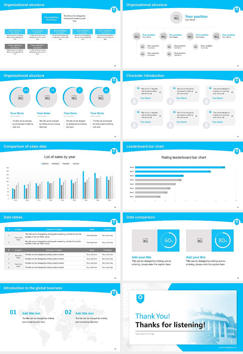 Yeojoo Institute of Technology Academic Presentation/Research Findings Report PPT Template16:9 ratio PPT effect preview image4