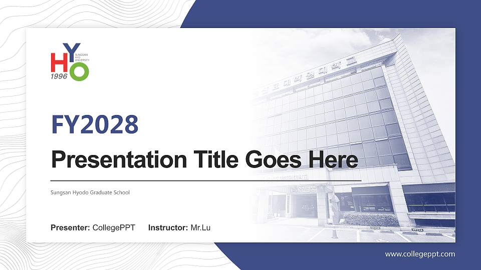 Sungsan Hyodo Graduate School Academic Presentation/Research Findings Report PPT Template16:9 ratio PPT effect preview image