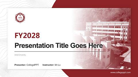Uiduk University Academic Presentation/Research Findings Report PPT Template