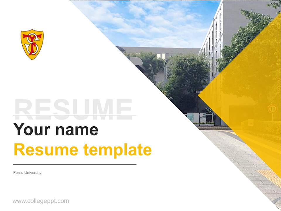 Ferris University Resume PPT Template4:3 ratio PPT effect preview image5