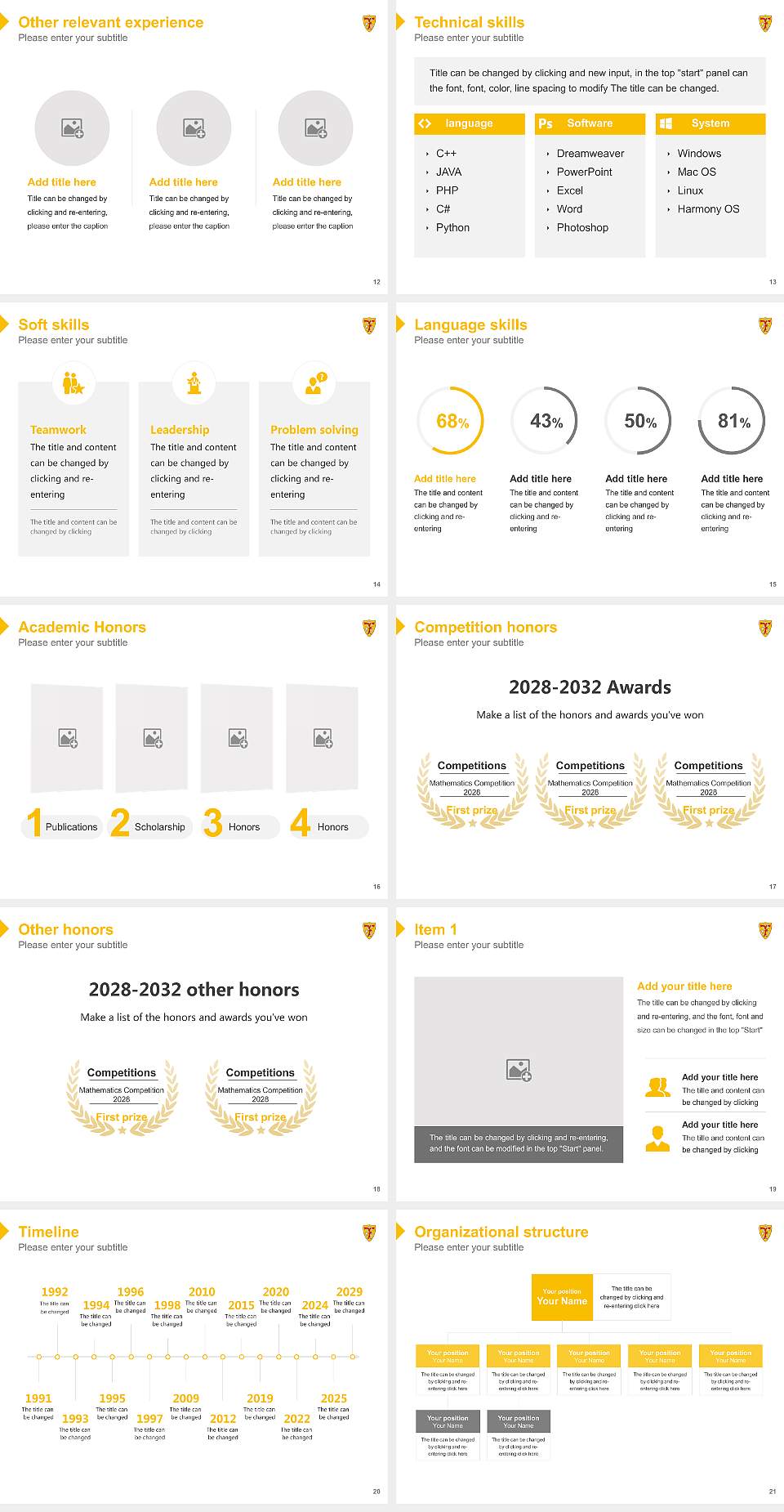 Ferris University Resume PPT Template4:3 ratio PPT effect preview image3