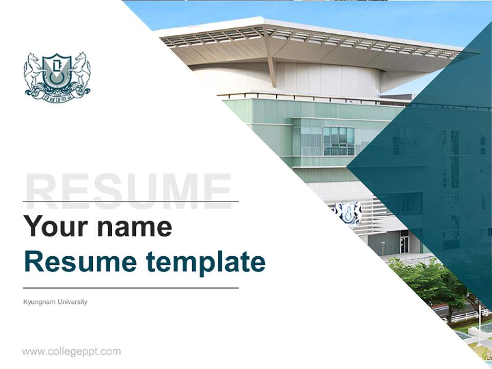 Kyungnam University Resume PPT Template4:3 ratio PPT effect preview image5