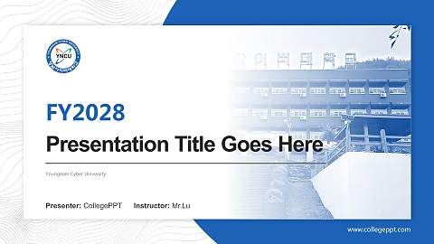 Youngnam Cyber University Academic Presentation/Research Findings Report PPT Template