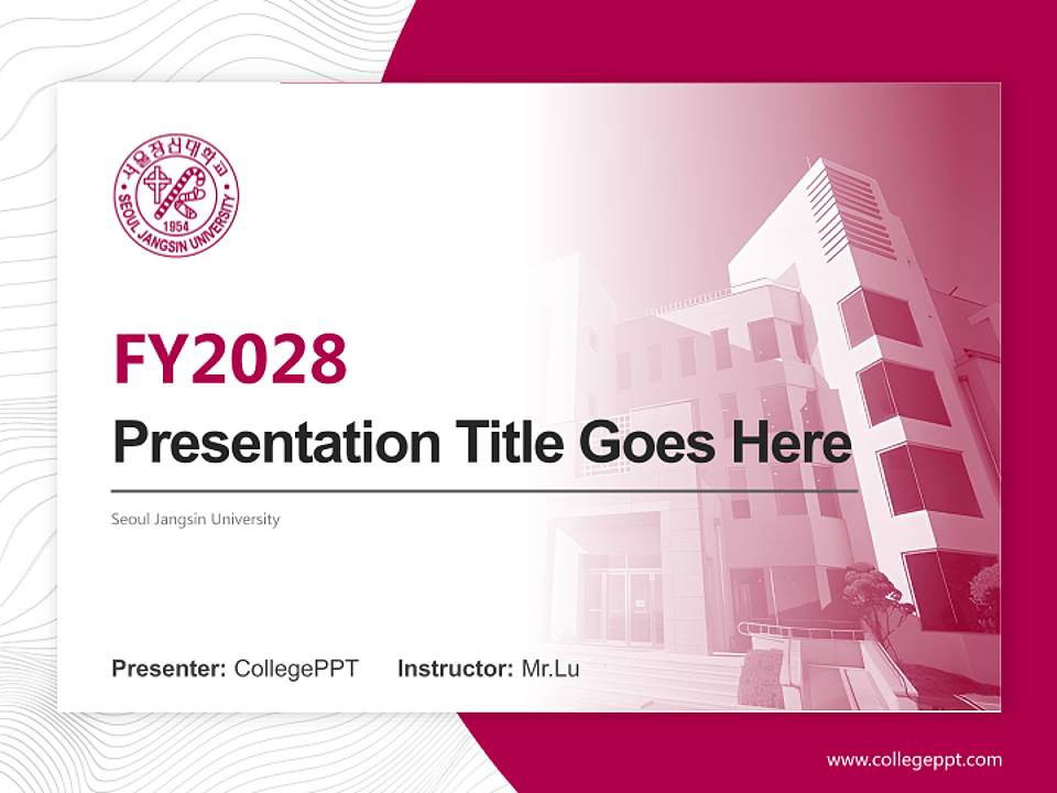 Seoul Jangsin University Academic Presentation/Research Findings Report PPT Template4:3 ratio PPT effect preview image5