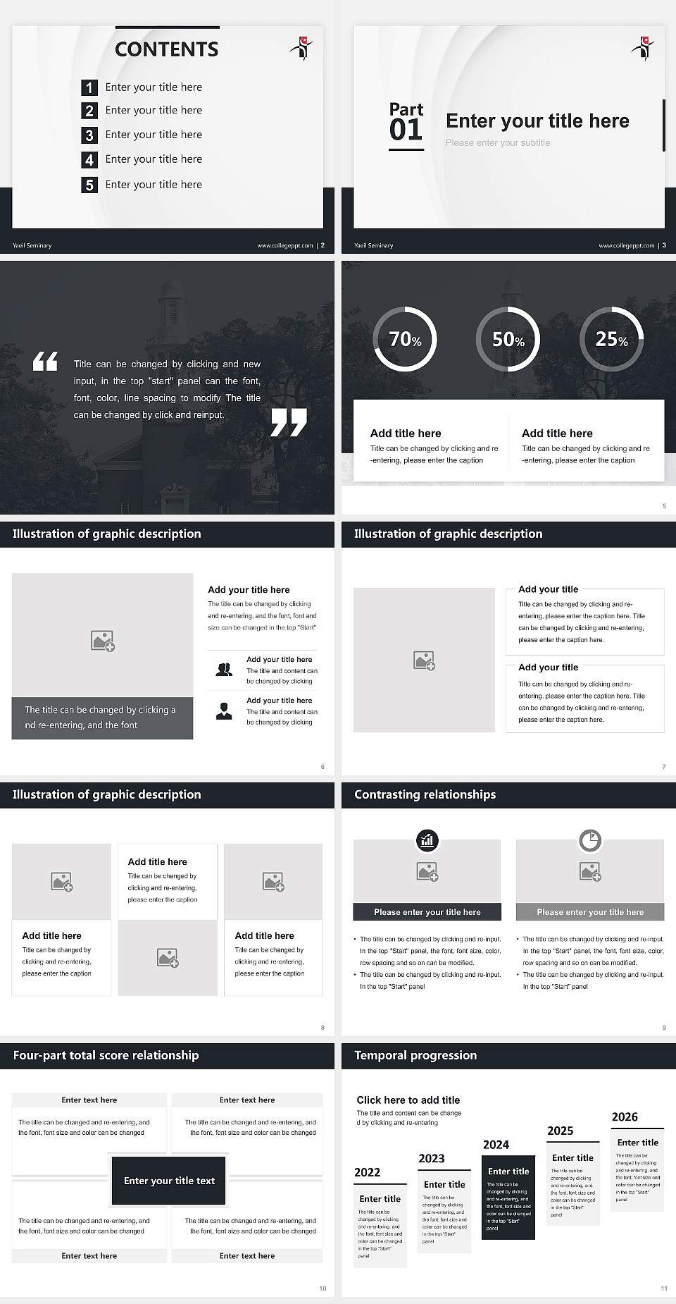 Yaeil Seminary Thesis Proposal/Graduation Defense PPT Template4:3 ratio PPT effect preview image2