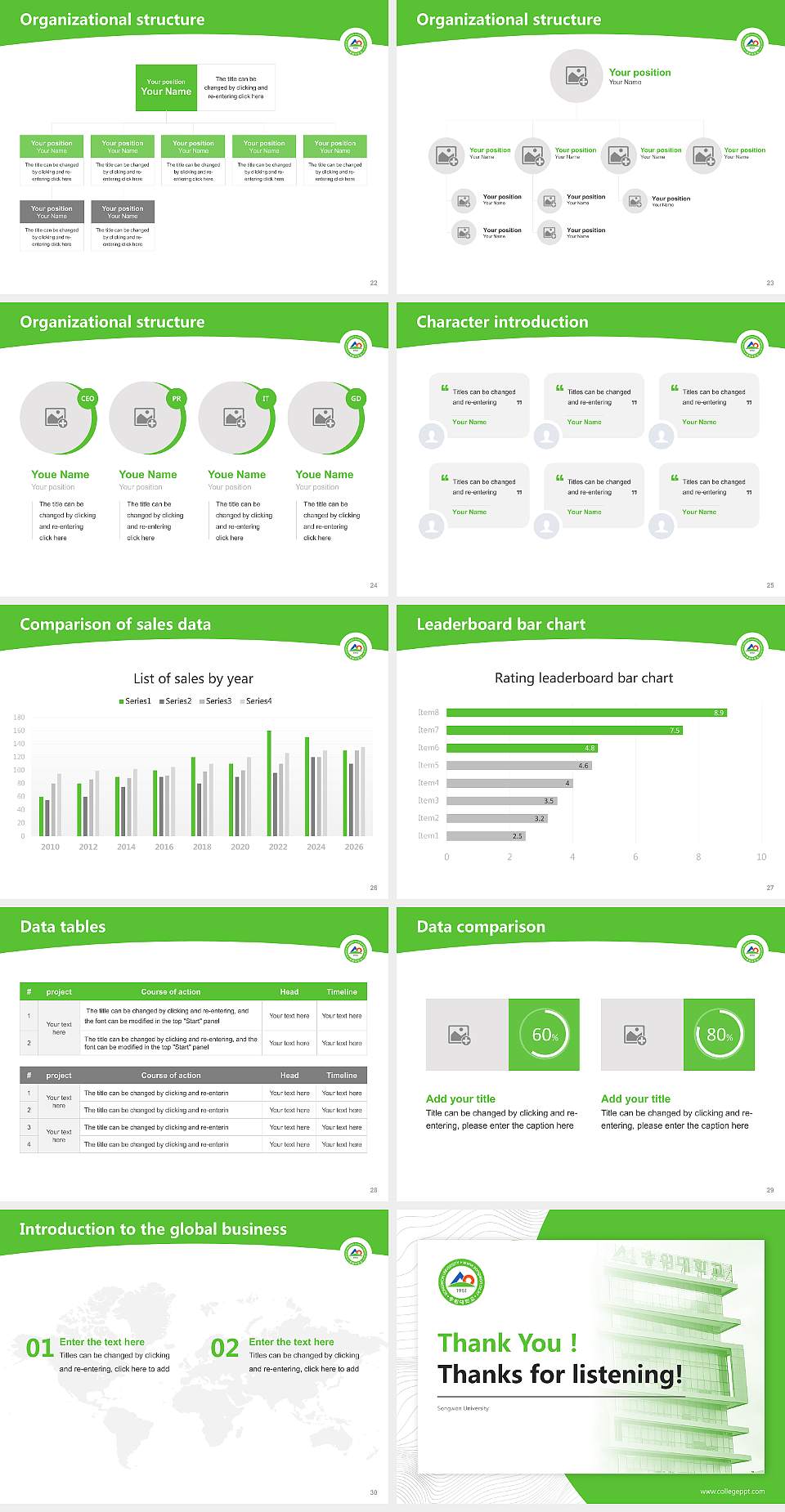 Songwon University Academic Presentation/Research Findings Report PPT Template4:3 ratio PPT effect preview image4