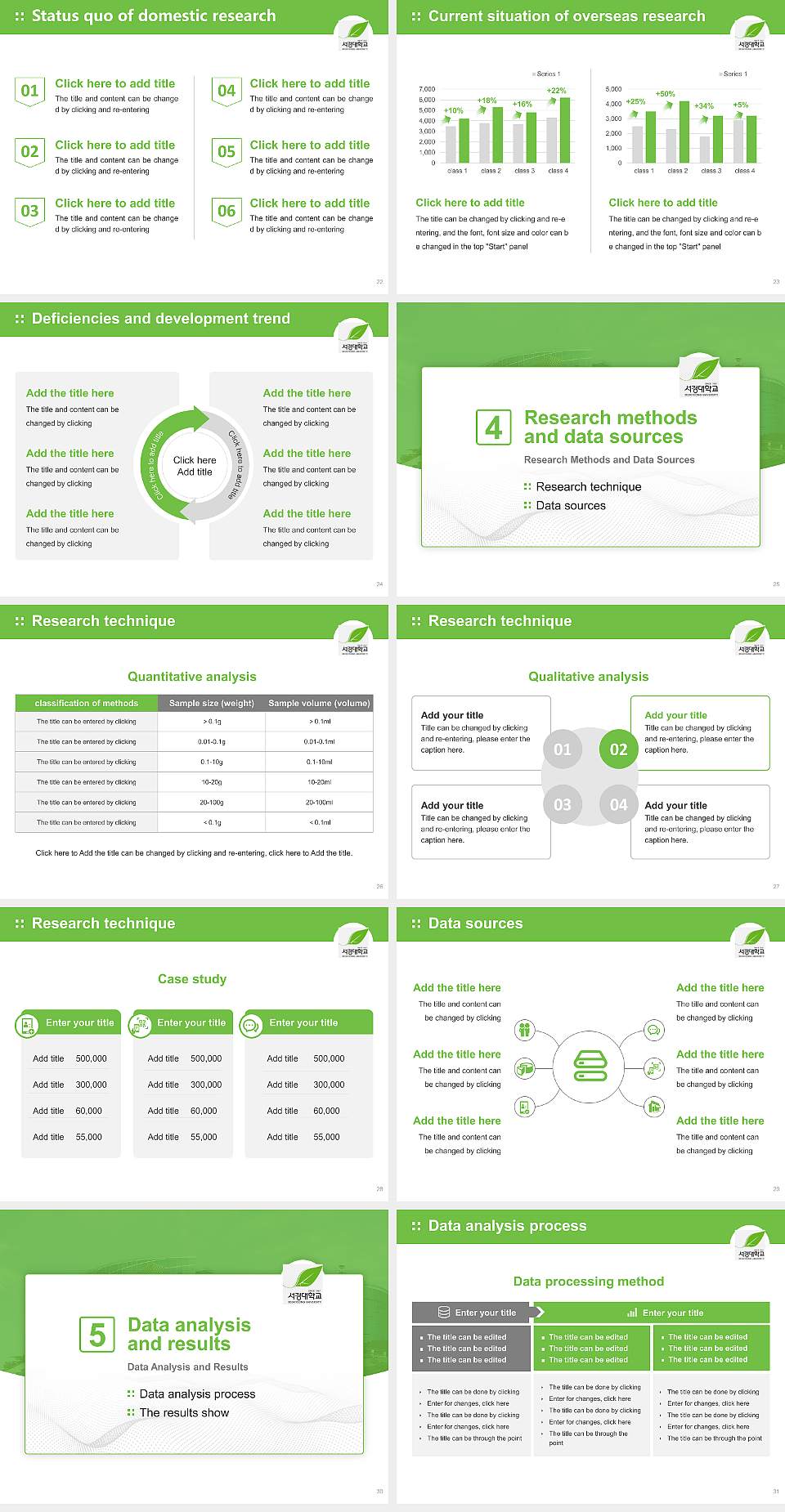 Seokyeong University Graduation Thesis Defense PPT Template4:3 ratio PPT effect preview image4