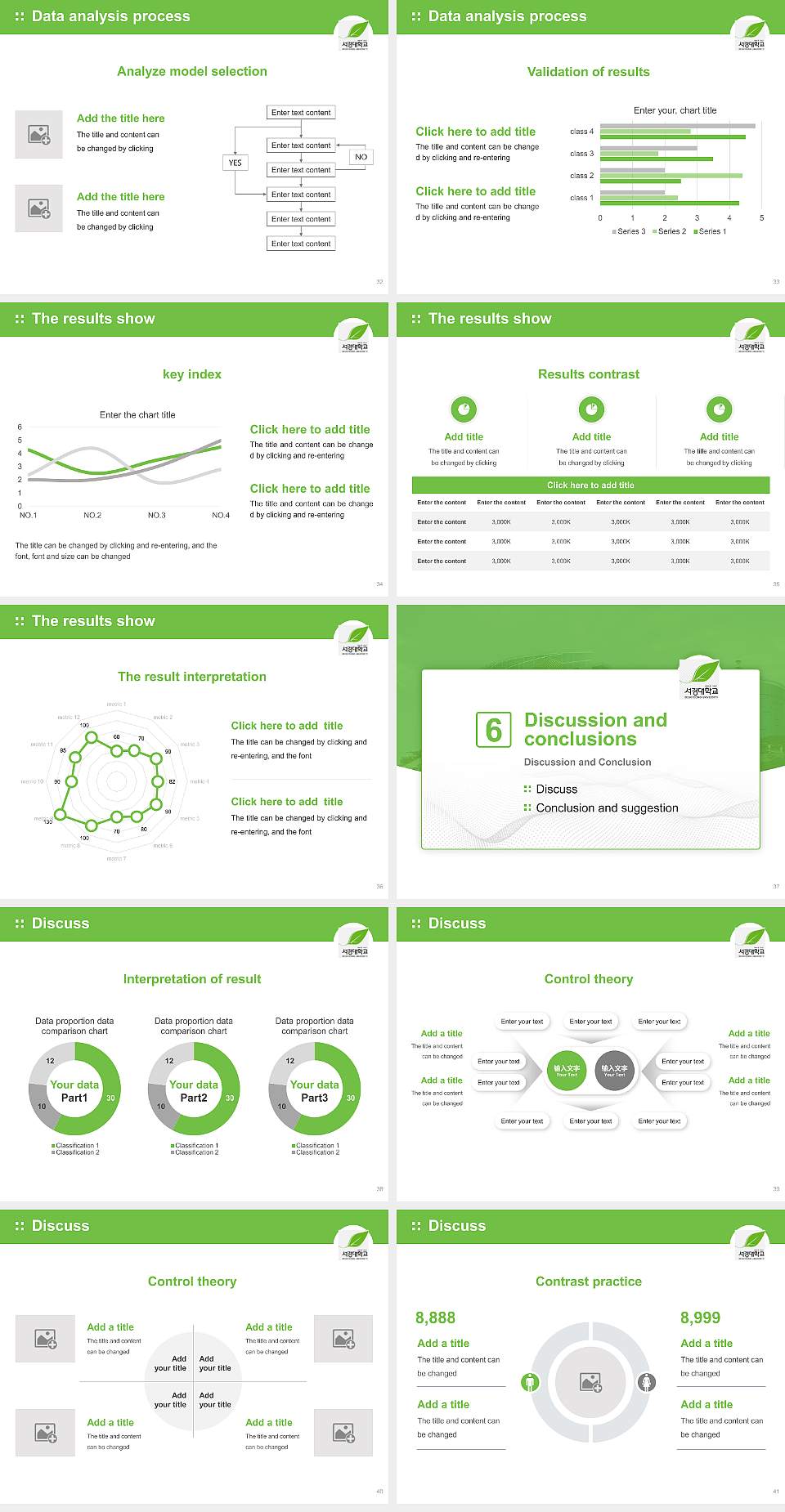 Seokyeong University Graduation Thesis Defense PPT Template4:3 ratio PPT effect preview image5