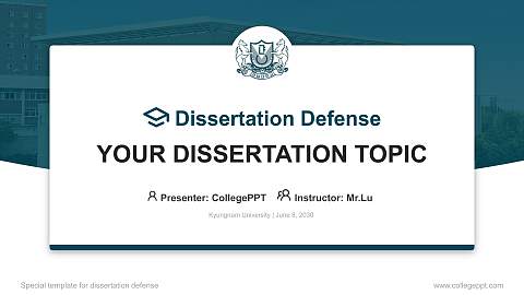 Kyungnam University Graduation Thesis Defense PPT Template