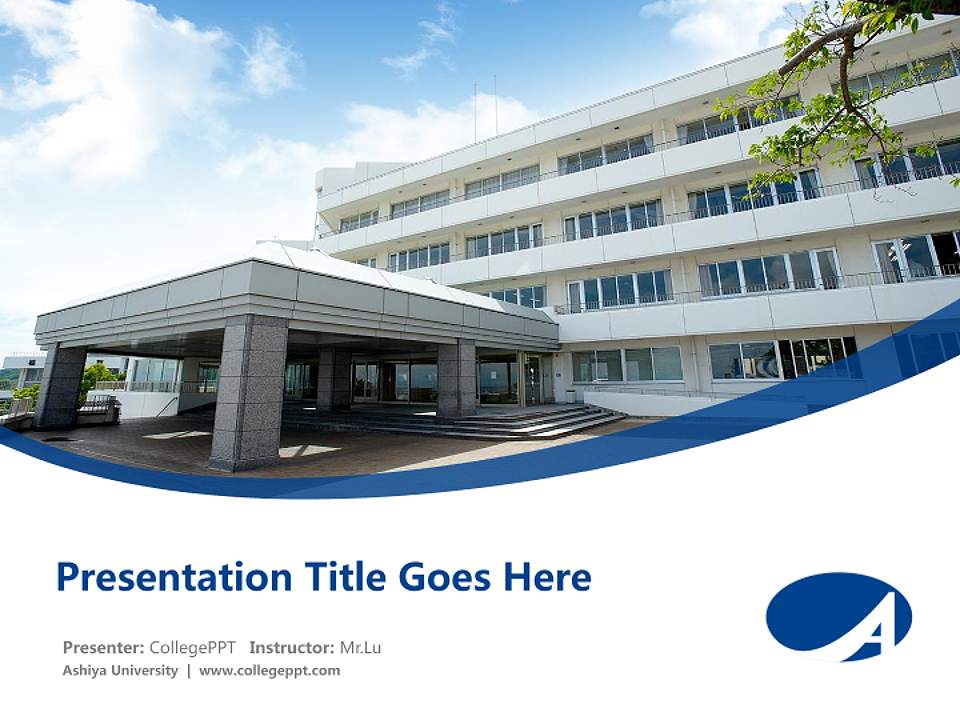 Ashiya University Course/Courseware Creation PPT Template4:3 ratio PPT effect preview image5
