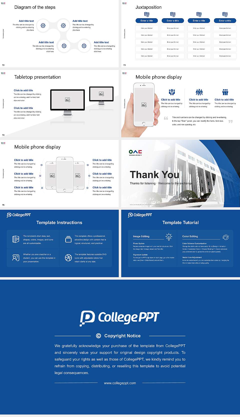 Woosong University Competition/Entrepreneurship Contest PPT Template16:9 ratio PPT effect preview image9