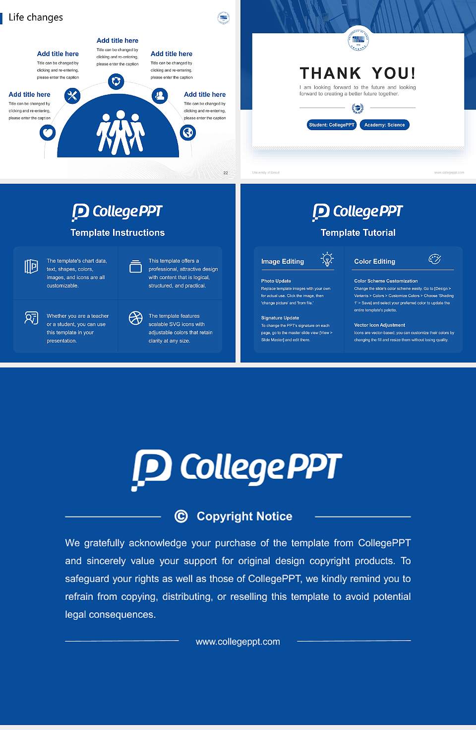 University of Seoul National Scholarship Defense PPT Template4:3 ratio PPT effect preview image4