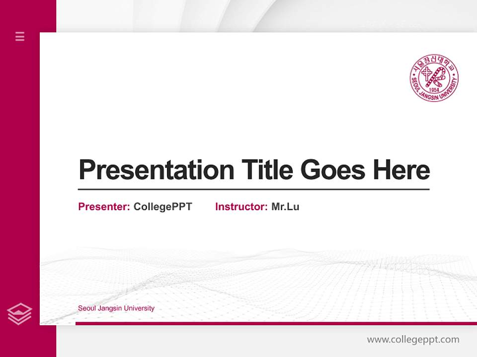 Seoul Jangsin University Thesis Proposal/Graduation Defense PPT Template4:3 ratio PPT effect preview image5