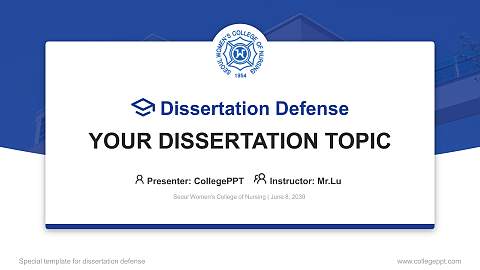 Seoul Women’s College of Nursing Graduation Thesis Defense PPT Template