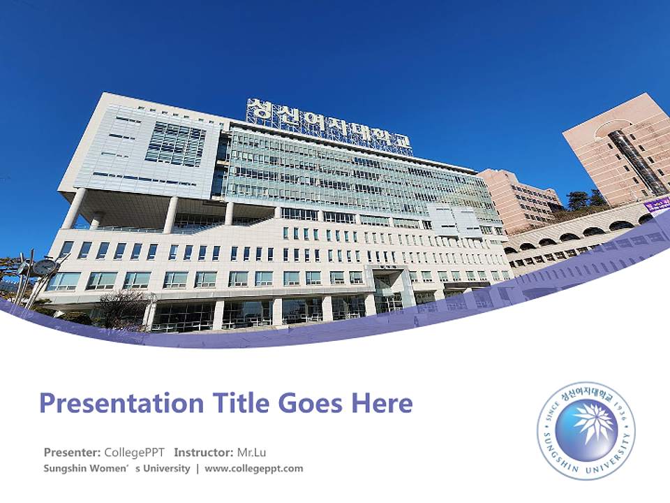 Sungshin Women’s University Course/Courseware Creation PPT Template4:3 ratio PPT effect preview image5