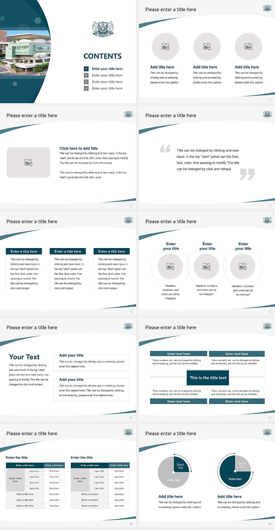 Kyungnam University Course/Courseware Creation PPT Template4:3 ratio PPT effect preview image2