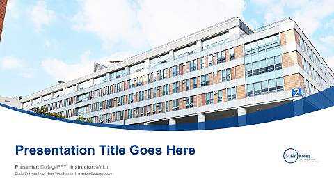 State University of New York Korea Course/Courseware Creation PPT Template