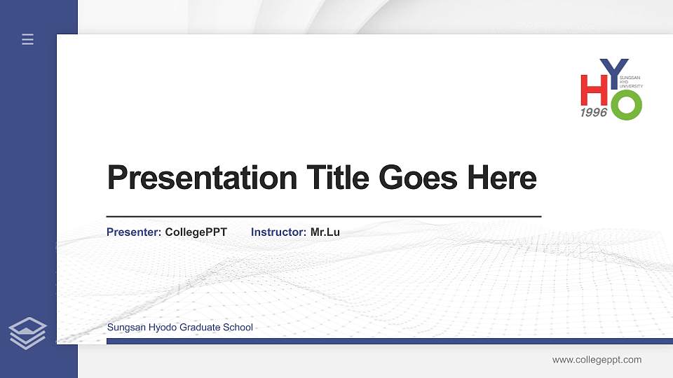 Sungsan Hyodo Graduate School Thesis Proposal/Graduation Defense PPT Template16:9 ratio PPT effect preview image