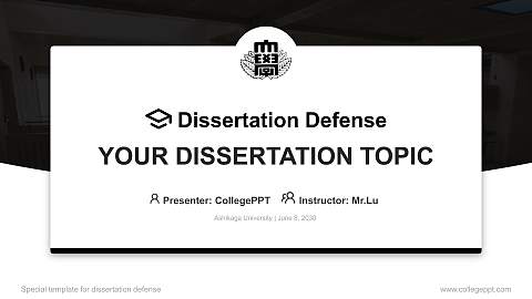 Ashikaga University Graduation Thesis Defense PPT Template