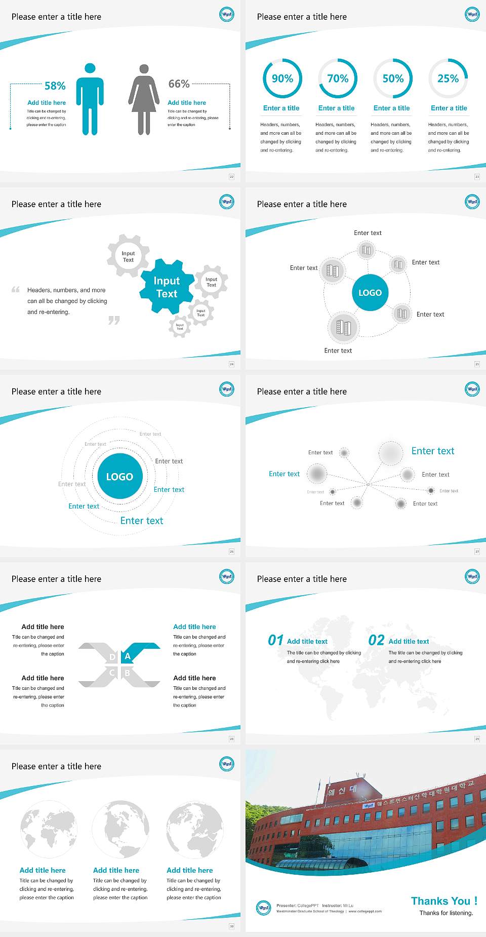 Westminster Graduate School of Theology Course/Courseware Creation PPT Template4:3 ratio PPT effect preview image4