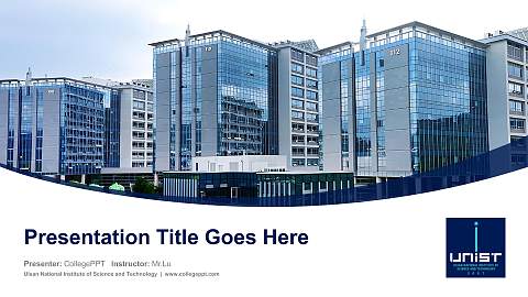 Ulsan National Institute of Science and Technology Course/Courseware Creation PPT Template
