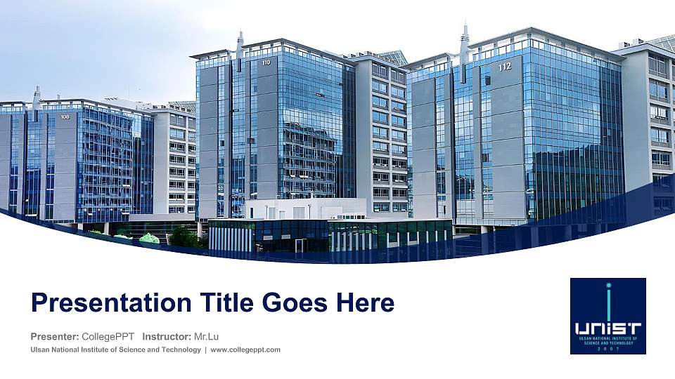 Ulsan National Institute of Science and Technology Course/Courseware Creation PPT Template16:9 ratio PPT effect preview image
