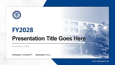 Soong Eui Women’s College Academic Presentation/Research Findings Report PPT Template