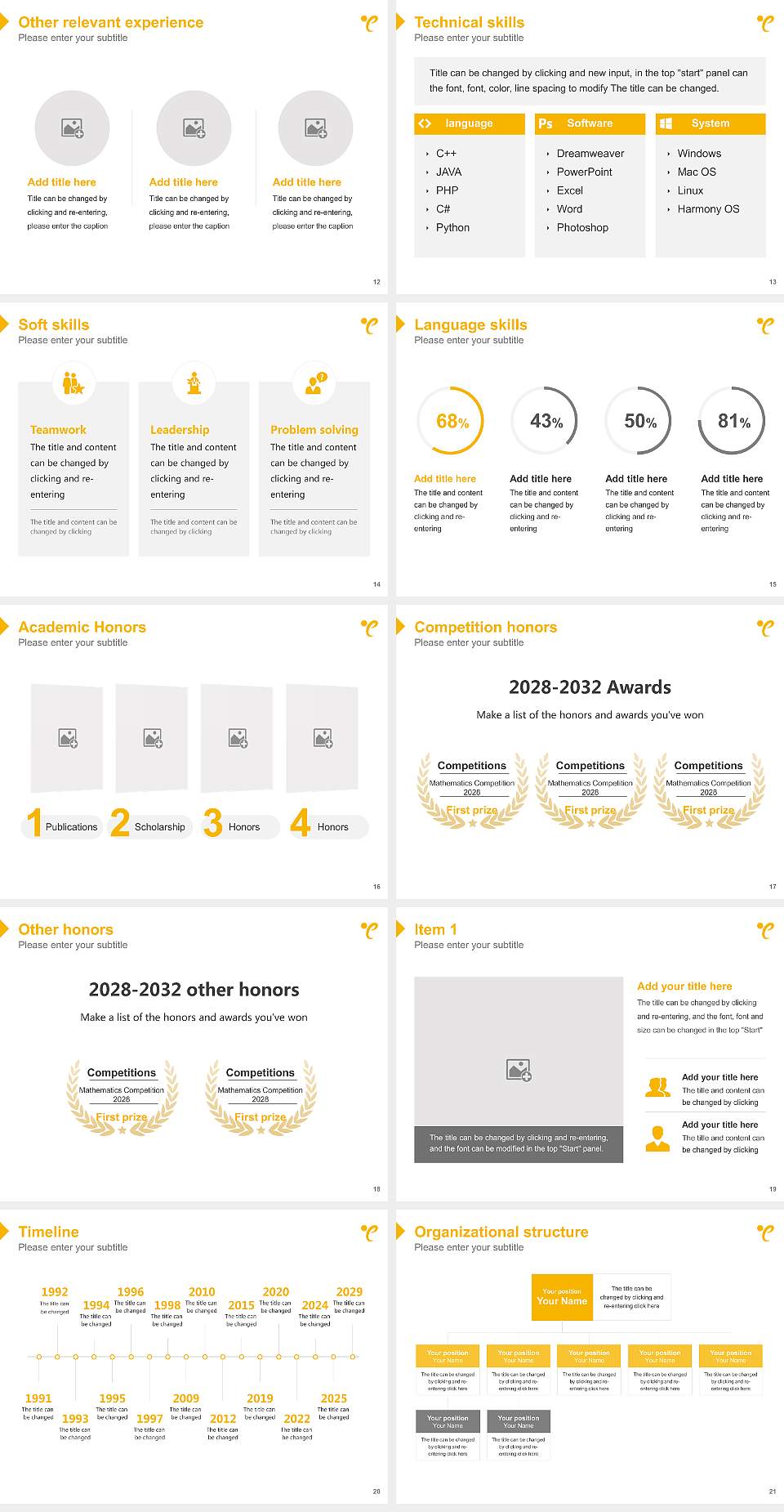Ehime University Resume PPT Template4:3 ratio PPT effect preview image3