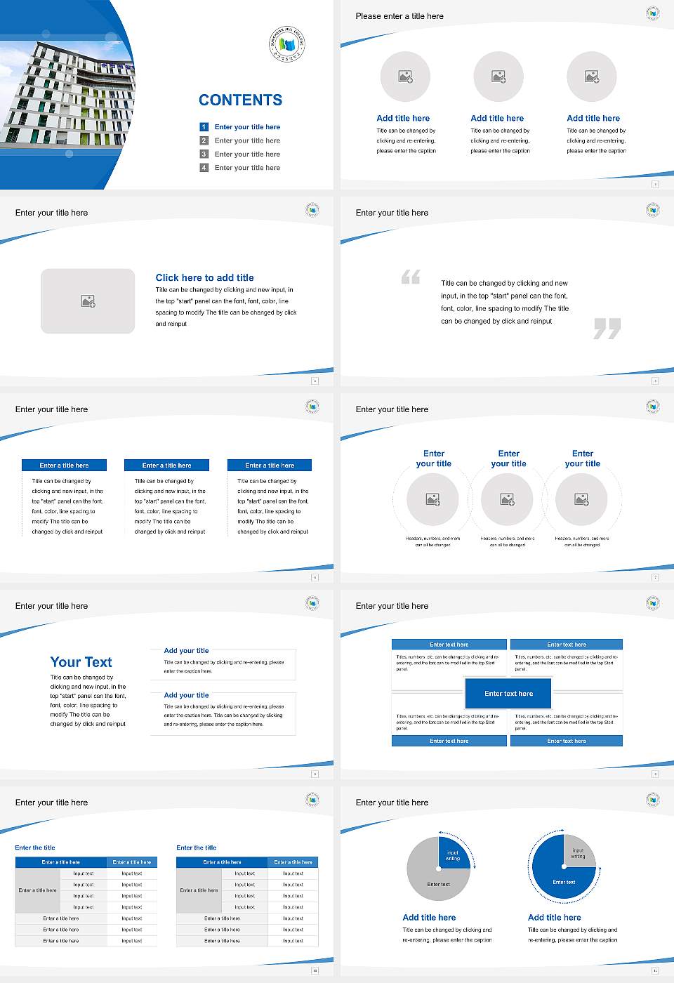 Suncheon First College Course/Courseware Creation PPT Template16:9 ratio PPT effect preview image2