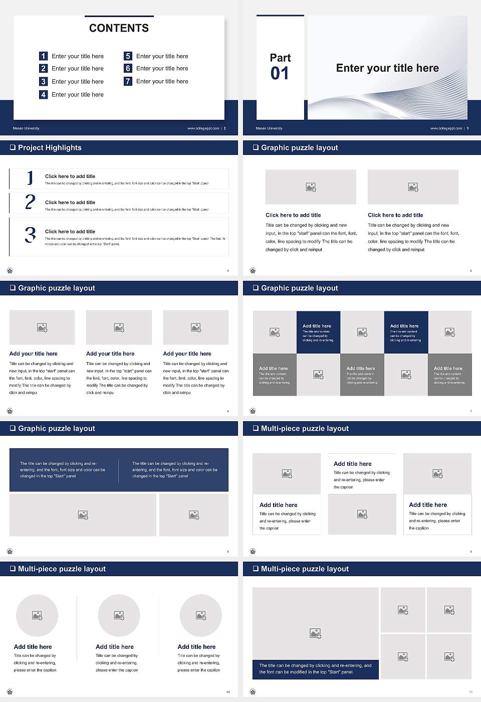 Masan University General Purpose PPT Template16:9 ratio PPT effect preview image2
