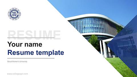 Seoul Women’s University Resume PPT Template