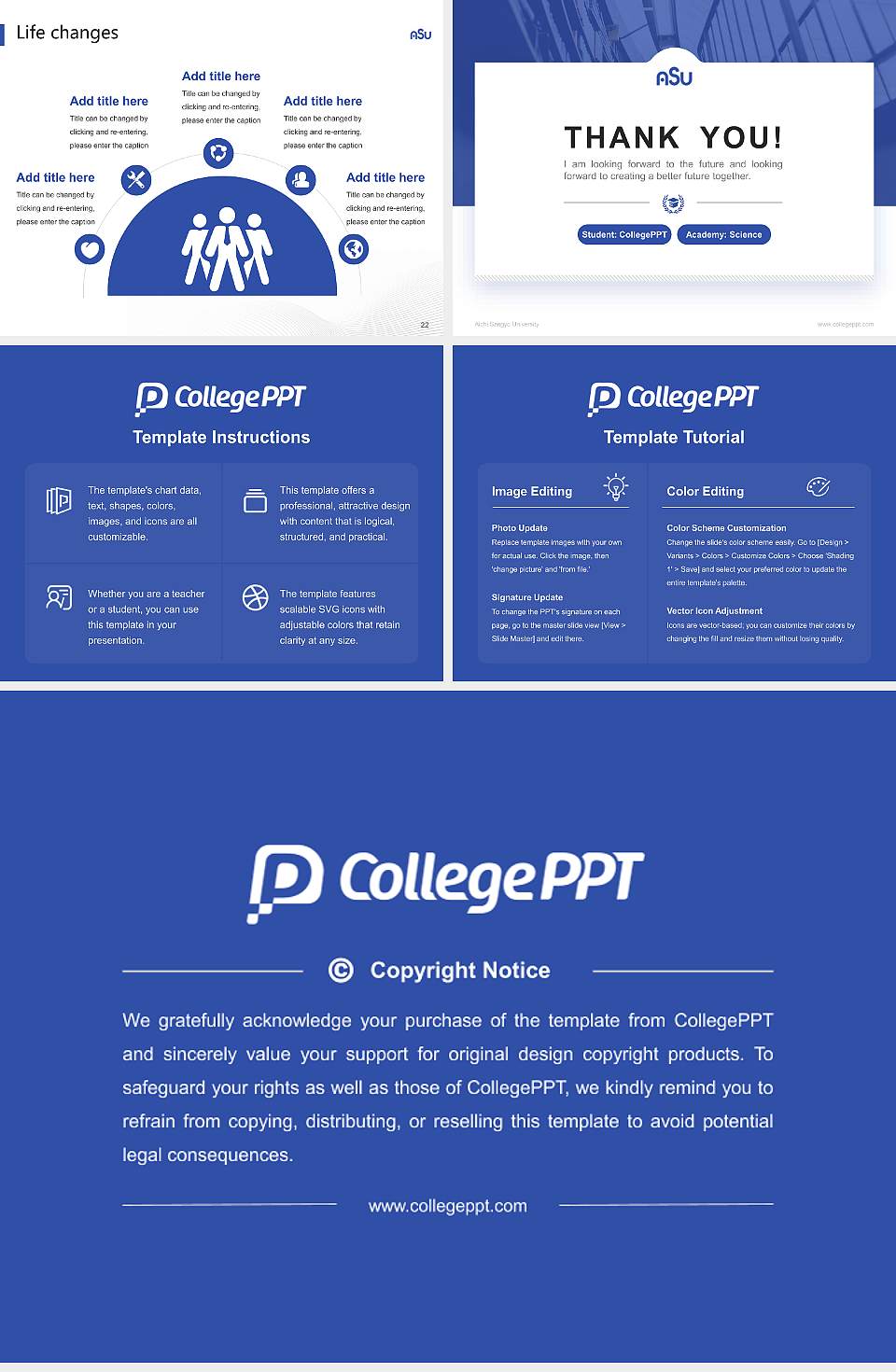 Aichi Sangyo University National Scholarship Defense PPT Template4:3 ratio PPT effect preview image4