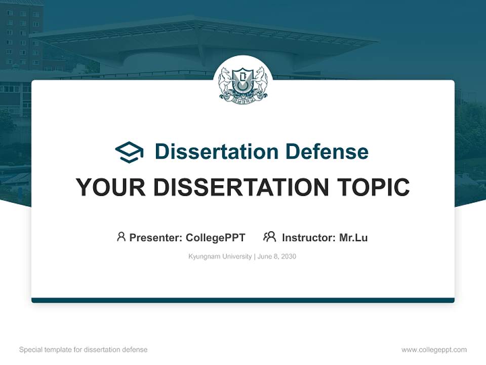 Kyungnam University Graduation Thesis Defense PPT Template4:3 ratio PPT effect preview image7