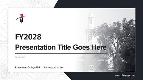 Yaeil Seminary Academic Presentation/Research Findings Report PPT Template
